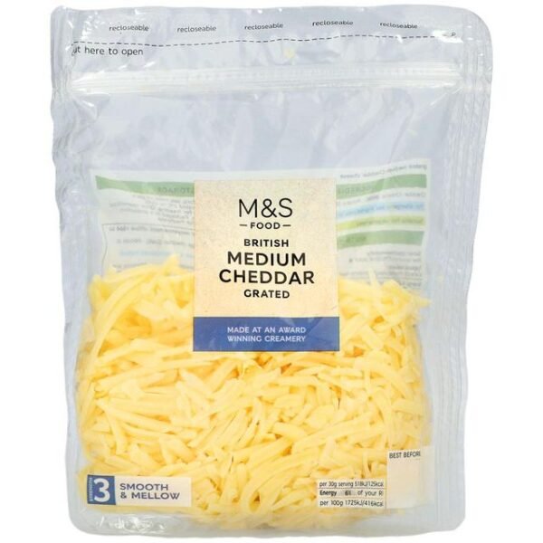 M&S British Medium Grated Cheddar 250g